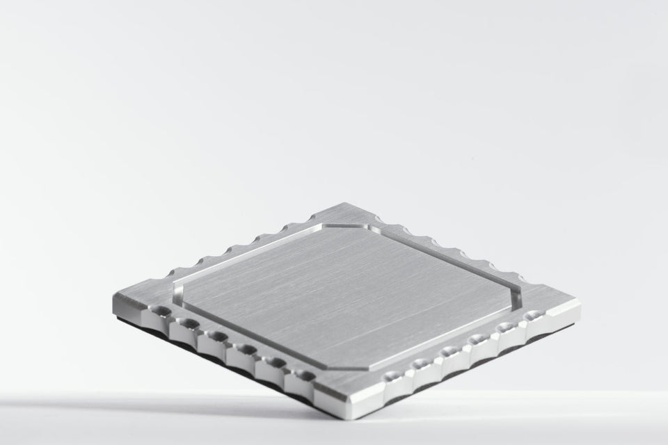 silver drink coaster