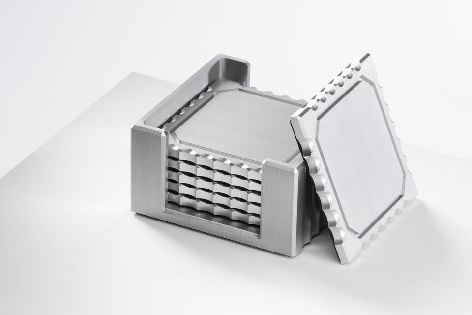 Silver Desk Drink Coasters