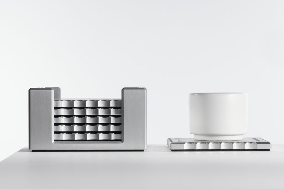 Camber Series - Silver Drink Coaster Set