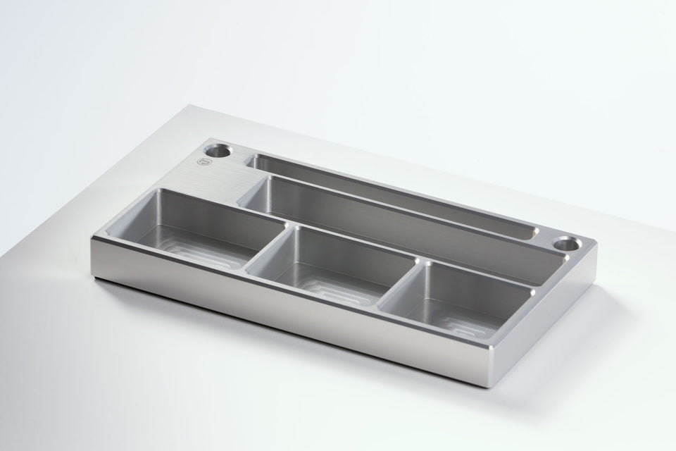 silver desk organizer